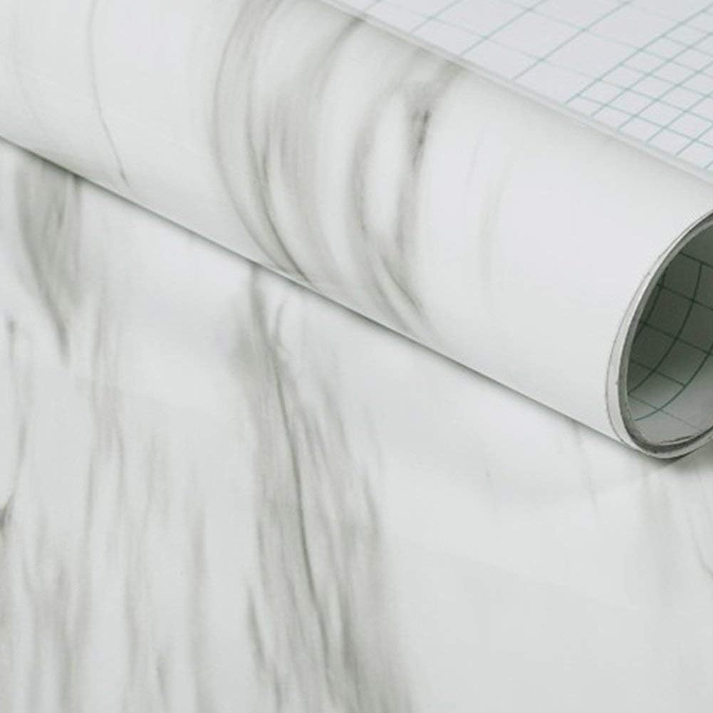czos88 Waterproof Marble Texture Wall Sticker Self-adhesive Decal Wall Paper 60 * 50cm(Style 3White)