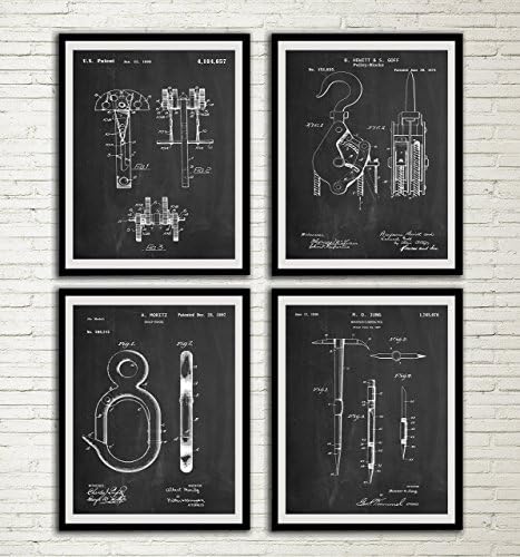 Rock & Mountain Climbing Patent Prints Set Rock Climbing Wall Art Mountaineering Poster Set Home Decor Wall Hanging