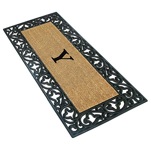 image for Nedia Home Acanthus Border with Rubber/Coir Doormat, 24 by 57-Inch, Mo