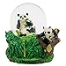 Elanze Designs Bamboo Forest Panda Bear Black and White Leaves Trees Foliage 3 x 3 Miniature Sturdy Resin Stone 45MM Water Glitter Snow Globe Table Top Figurine
