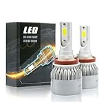 Syneticusa H11/H9/H8 LED Low Beam Headlight Conversion Kit Fog Light Bulbs 100W 10000LM 6000K White