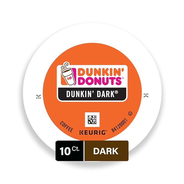 DUNKIN’ DONUTS DUNKIN’ DARK K-CUP PODS, DARK ROAST, FOR KEURIG BREWERS, 10 COUNT
