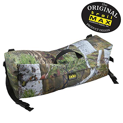 TrailMax Daytripper Horse Saddle Cantle Bag, Double-Stitched, 600-denier Weather- & UV-Resistant, PVC-Backed Polyester, Sewn-in Liners for Shape Retention, North Fork Camo
