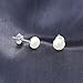 JewelryPalace 6-10mm Freshwater Cultured Pearl Button Ball Stud Earrings 925 Sterling Silver