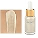 DE'LANCI Glow Liquid Highlighter Contouring, Brighten Shimmer 3D Highlighters Ultra-concentrated Illuminating Bronzing Drops - 4 Colors Available,0.49oz #01