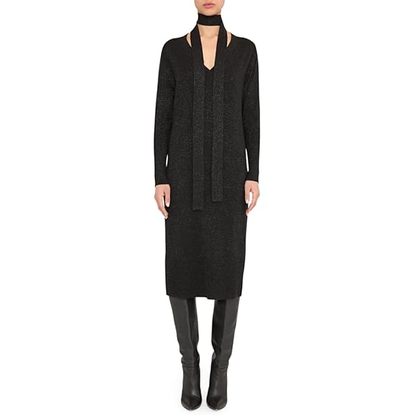 knee length dresses for ladies Paulina maxi sweater dress – Line & Dot main image 0