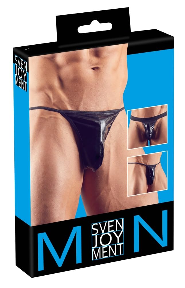 Svenjoyment Underwear 3 Pieces Wet Look Thong Set 80 g, 21114971151 Black