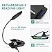 TOPELEK Reading Light, 7 LED Book Light with 3 Brightness x 3 Color Temperature , USB Rechargeable, Eye Care Lamp with Power Indicator, Perfect for Bookworms, Kids, Black