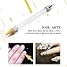 LtrottedJ 1Nail Art Dotting Pen ，Acrylic Rhinestone Crystal Tools Set Painting 2 Way Brush