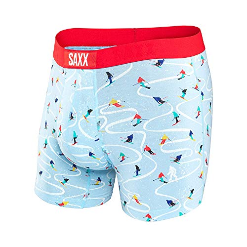 Saxx Mens Vibe Modern Fit Boxers Underwear 2X-Large Cloud Mini Moguls
