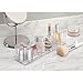 InterDesign Med+ - Makeup and Medicine Cabinet Multi-Level Organizer with Buil-In-Handles - Clear - 3 x 12 x 3 inches