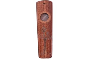 Wooden Kazoo, Stress Relief Through Music, Easy to Play, Unleash Musical Creativity with Replaceable Flute Film for Adult Mus