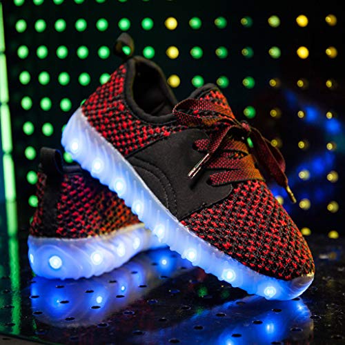 image for MIS1950s Boys & Girls & Kids & Toddlers LED Light Up Shoes Flashing Sn