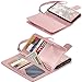 BENTOBEN Samsung Note 8 Case, Galaxy Note 8 Case Wallet Flip, Samsung Note8 Case Bling Glitter 9 Card Holder PU Leather Detachable Wrist Strap Wallet Phone Case Cover for Galaxy Note 8 Cute Rose Gold