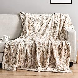 Soft Throw Blanket, 50" x 60" Luxurious Warm Thick