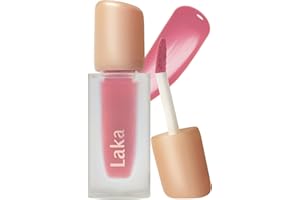 Laka Fruity Glam Tint Ver.2, 4.5g/0.15oz, Glowing Lip Stain with Wide Color Spectrum, Hydrating & Lightweight Texture, Long-Lasting Bold Stain, Non-Sticky, Vegan, K-Beauty (#134 Peaches)