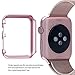 Apple Watch Case Aluminum,Unique iWatch Aluminum Protective Shell Bumper Cases Covers for Apple iWatch All Models (42mm Rose Gold)