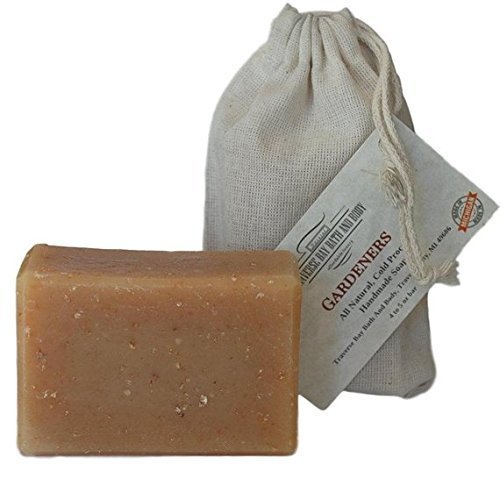 Gardeners Soap all natural handmade cold process soap. With cornmeal and pumice to get that dirt off.