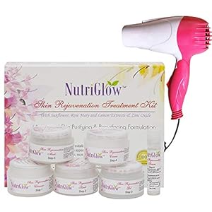 NUTRIGLOW Skin Rejuvenation Treatment Kit | Hair Dryer – Pink