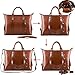 S-ZONE 3-Way Women Genuine Leather Shoulder Bag Work Tote Handbag