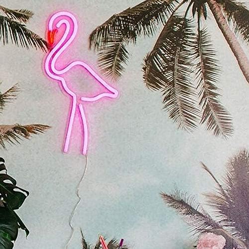 DIY Neon Sign Light Modern Home Wall Trends Décor Yolo Sign to Light up Your Space with Neon Signs Customizable for Kids Bedroom, Living Room Bright Themes Image (Flamingo Neon Sign)