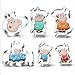 YUHAO Little Pig Cookie Cutters Set for Kids - 8 PCS - Little Pigs, Pig Head, Sun, Umbrella and Message Board - Stainless Steel