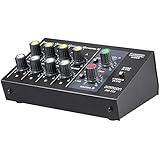 ammoon AM-228 Ultra-compact Low Noise 8 Channels Metal Mono Stereo Audio Sound Mixer with Power Adapter Cable