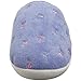 ISOTONER Women's Terry Embroidered Scalloped Clog, Periwinkle, 7.5-8 M US