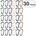 MAINRI 30 pcs Carabiner Clip Keychain Small Caribeaner Clip Keys Chain
