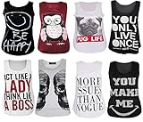 Women's Act Like a Racerback Double Aztec Heads Skulls Yolo Vest Top