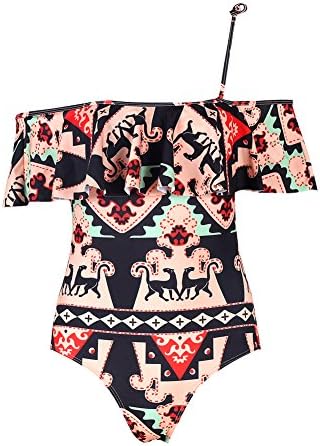 Hallegave Women's Fashion swimwear sexy bikini Halter Straps Swimsuits Bathing Suit (Large, Black)