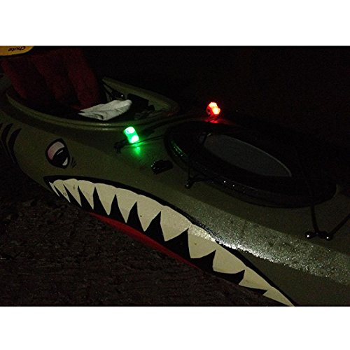 Botepon 2Pcs Boat Kayak Navigaton Light Safety Light Boating Light with 3 Modes for Riding Sailing Runing Climbing Green - Thumbnail 5