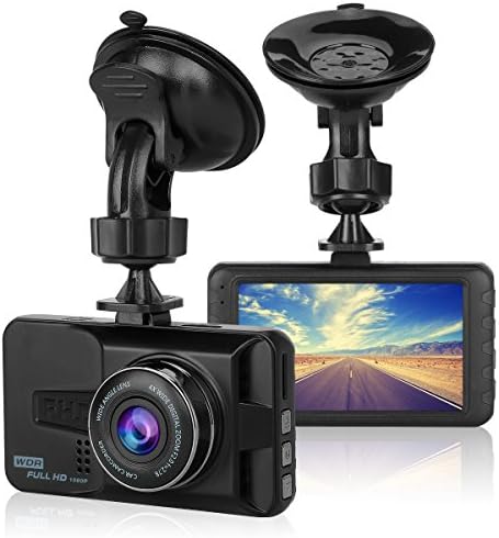 Car Black Box, ULU Dashboard Camera Recorder with 4 Wide Digital Zoom, Dash Cam with 3.0" IPS, 1080P FHD, G-Sensor, WDR, Loop Recording, Night Mode 170° Wide Angle,Car DVR no TF Card