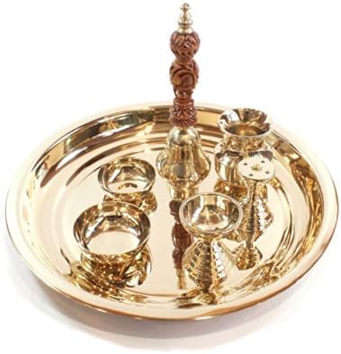 The ethnic story Pure Kansa Metal Puja Pooja Thali Set/Puja Thaali Set/Pooja Set