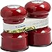 Trudeau 0714097 4.5" Salt & Pepper Set Salt and Pepper Shakers, Burgundy primary