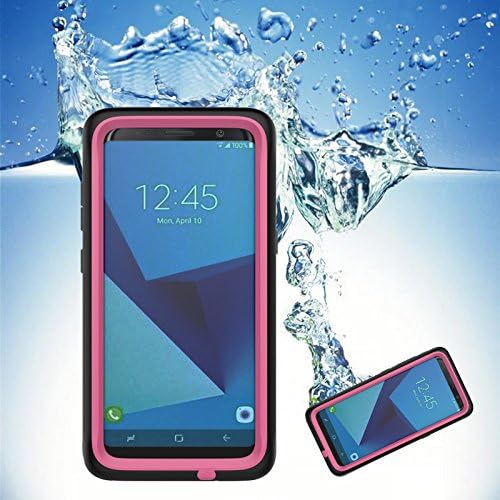 Waterproof Case Closed to Snow + Ice, Sealed from Dirt + Dust, Survives Drops from 6.6 feet / 2 meters, Protective Cover for Samsung Galaxy S8 Plus 6.2 Inch (Pink)