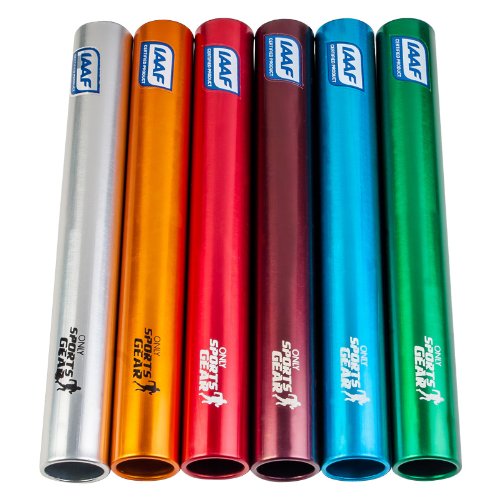 Athletics Equipment Running Passover Relay Batons Set Of 6 Aluminium Senior