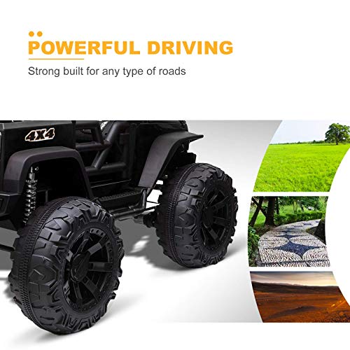 Uenjoy 12V Large Kids Electric Ride on Car 2 Seats Motorized Truck Battery Powered Children Electric Vehicles, Wheels… - Image 7