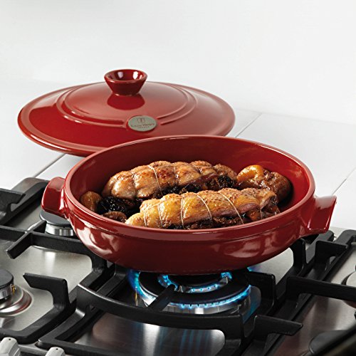 Emile Henry Made In France Flame Braiser, 12", Burgundy Pricepulse