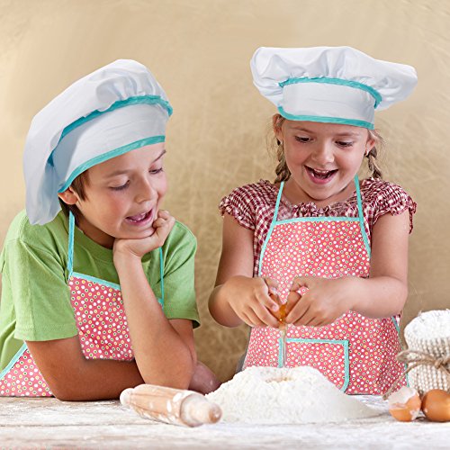 image for FunsLane Waterproof Apron 15Pcs Chef Set for Kids with Chef Hat and Ot