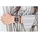AdMaster Apple Watch Band 42mm Stainless Steel Metal Replacement Wristband Milanese Sport Strap and Apple Watch Screen Protector for Apple Watch Series 3 2 1, Black