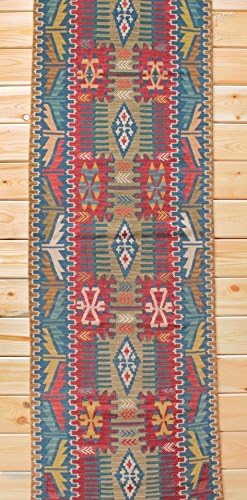 Turkish Runner Rug Boho Rug 2.52 x 9.12 ft Turkish Kilim Runner Rug Kilim Rug Area Rug Geometric Rug Bohemian Decor Kilim Ottoman Wool Rug Hallway Runner Rug Hallway Decor Oriental Rug Home Decor
