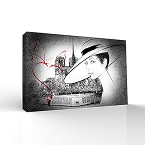 Canvas Wall Art Memory Cathédrale Notre Dame de Paris Home Prints Ready to Hang - 12x18 inches