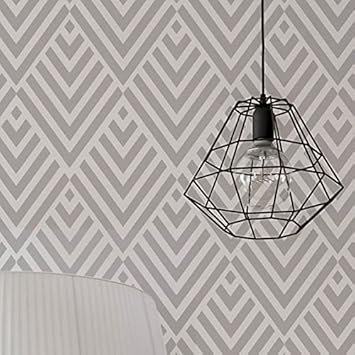 Vintage Diamante Art Deco Patron Plantilla Pared Hogar Decoracion