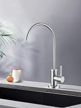 Bifordo Drinking Water Tap SUS304 Lead-Free Brushed Nickel Kitchen Faucet view 2