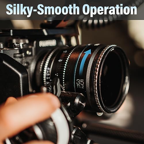 SIRUI Night Walker 35mm T1.2 Cine Size S35 Wide Angle Manual Focus Wide Aperture Lens for MFT-Mount Cameras for GH6 GH5II BMPCC 4K OM-1 Z CAM (MS35M, Black)
