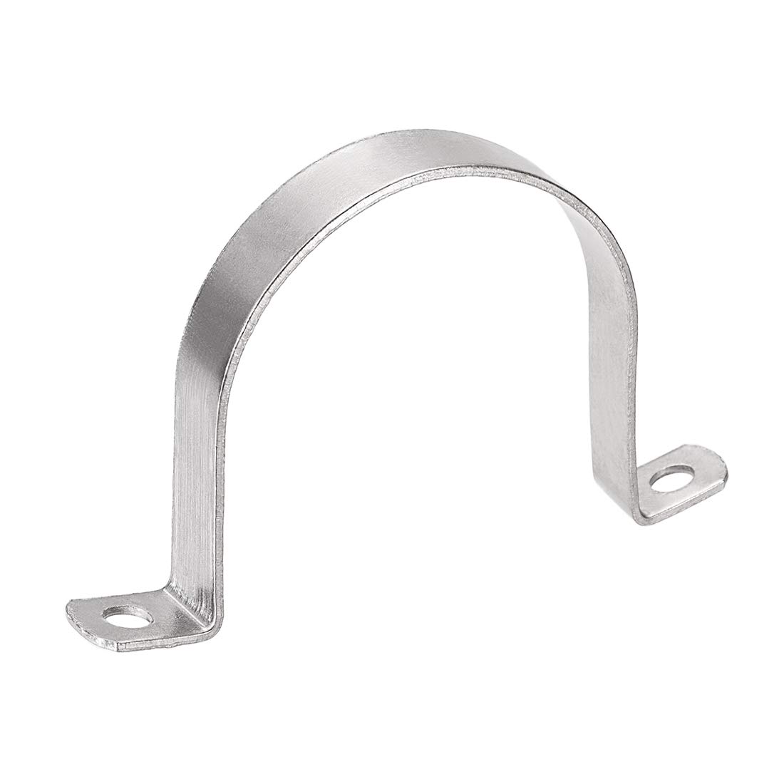 sourcing map 76mm(3") Rigid Pipe Strap, 2 Holes Tube Straps 304 Stainless Steel Tension Tube Clamp 4pcs