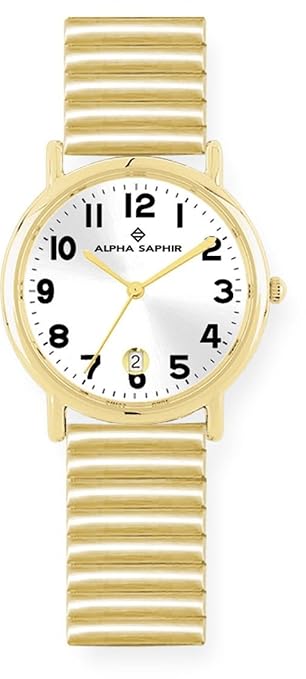 Alpha Saphir Herren-Uhren Quarz Analog 224F