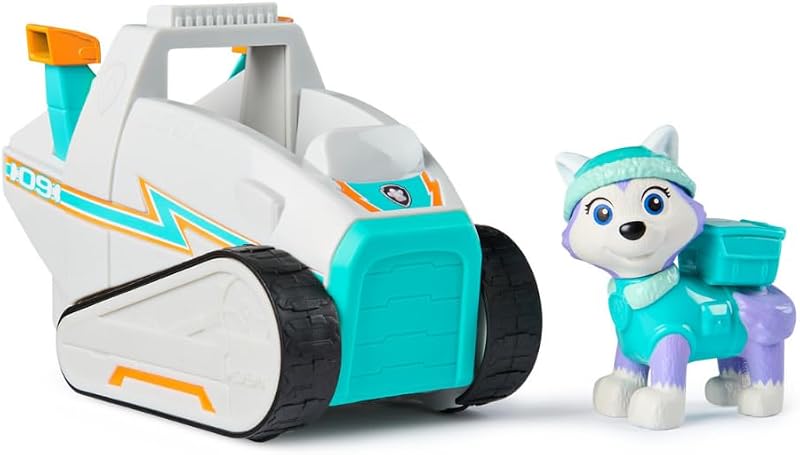 Paw Patrol Everest Snowplough Toy Vehicle with Collectible Figure