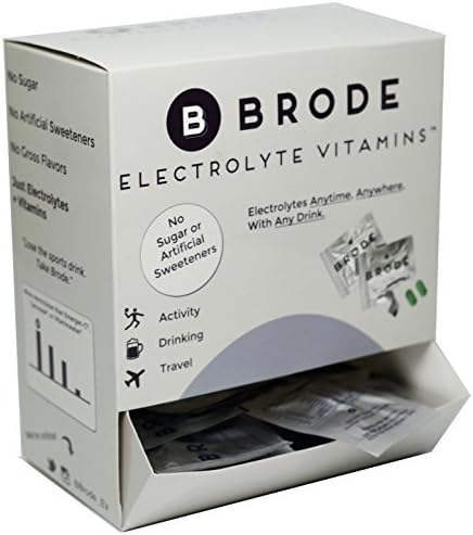 Brode Electrolyte Vitamin - Portable Zero-sugar Tablets - For Sports / Hangovers / Jetlag (5 Essential Electrolytes + 9 Vitamins) …